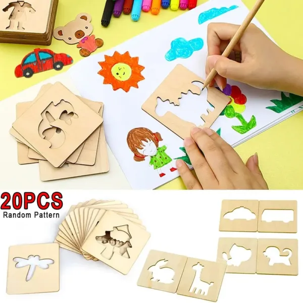 Sheepotech https://sheepotech.com/product/montessori-kids-toys-drawing-toys-wooden-diy-painting-template-stencils-learning-educational-toys-for-children-gift-20pcs/ Montessori Kids Drawing Stencils - Educational Wooden DIY Painting Toys