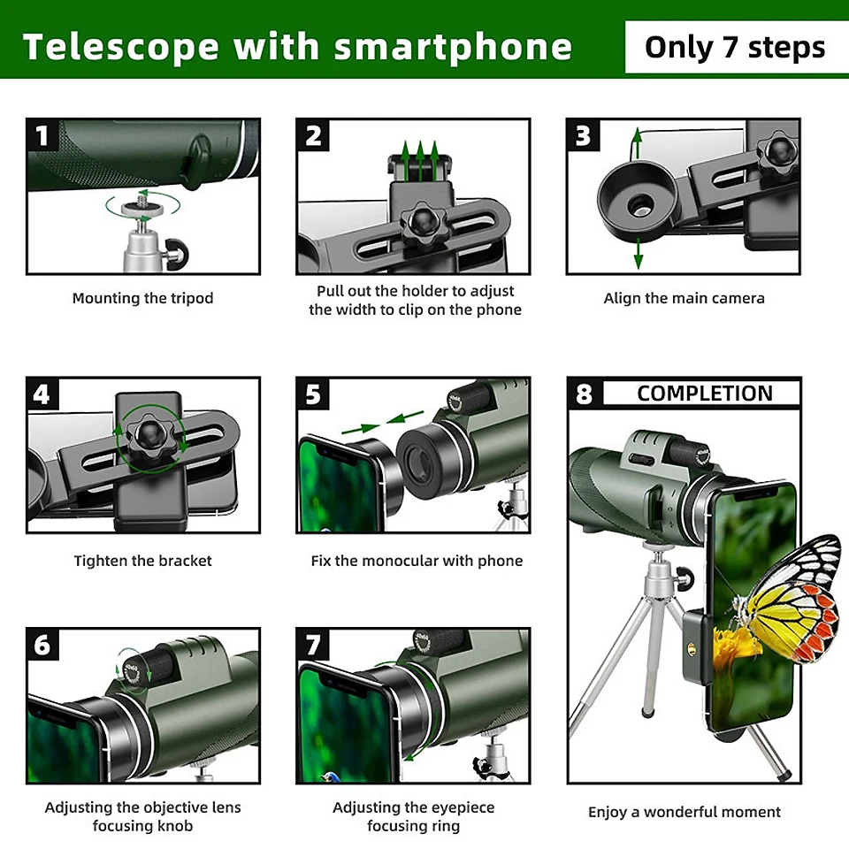 Sheepotech https://sheepotech.com/product/80x100-hd-zoom-powerful-monocular-telescope-portable-binoculars-long-range-telescope-hunting-camping-with-tripod-phone-clip/ 80x100 HD ZOOM Powerful Monocular Telescope Portable Binoculars Long Range Telescope Hunting Camping With Tripod Phone Clip